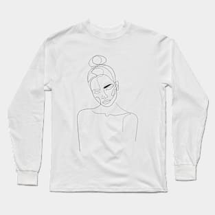 Lined Look Long Sleeve T-Shirt